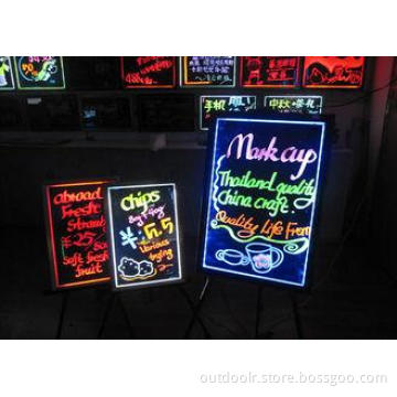 High brightness tempered glass Bar LED Writing Boards 50cm